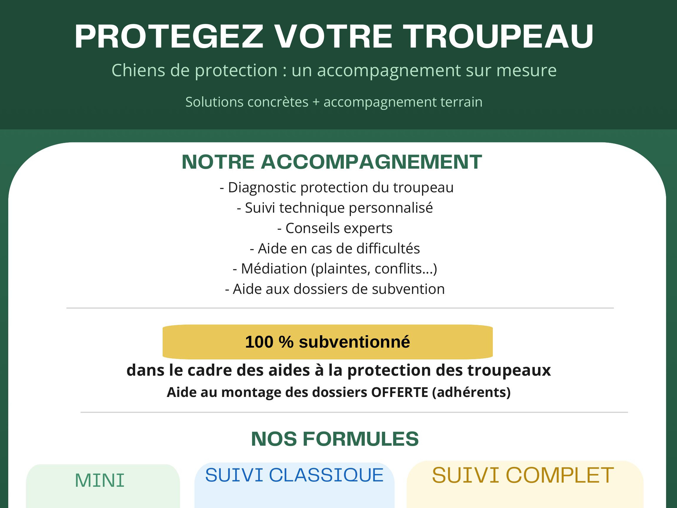 Formules d'accompagnement technique